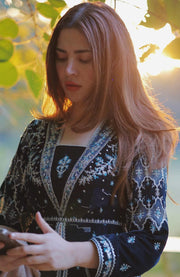 Qalamkar - Qalamkar Embroidered Velvet Suits Unstitched 3 Piece - Winter Collection - aubranz.com