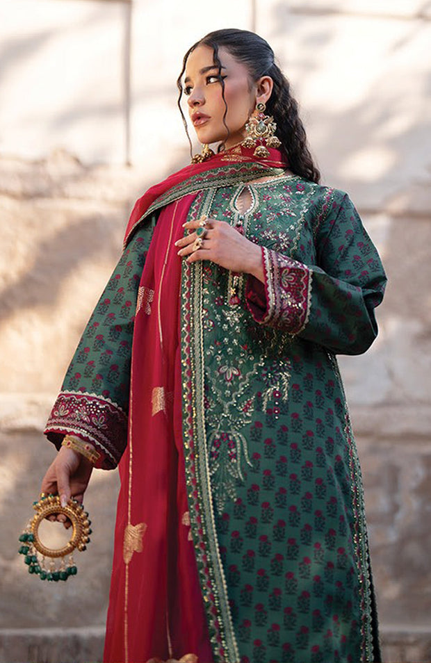 Xenia - Rumi Luxe'25 By Xenia Embroidered Chiffon Suit Unstitched 3 piece - Formal Collection - aubranz.com