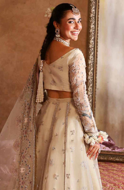 Nureh - Jhoomro By Nureh Embroidered Organza Suit Unstitched 3 Piece - aubranz.com