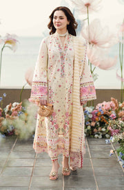 Qalamkar - Qalamkar Sahil Luxury Lawn'25 Embroidered Suit Unstitched 3 Piece - Summer Collection - aubranz.com