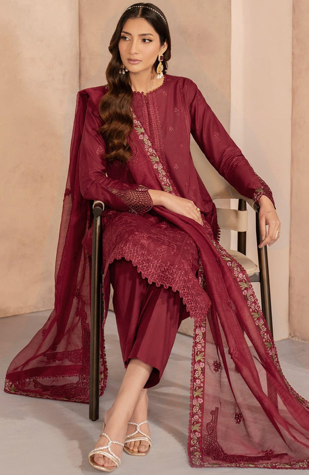 Zarif - Zarif Lawn'25 Embroidered Suits Unstitched 3 Piece - Summer Collection - aubranz.com