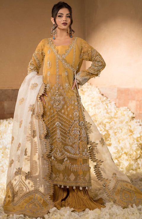 Elaf - Celebrations by Elaf Embroidered Organza Suit Unstitched 4 Piece - Formal Collection - aubranz.com
