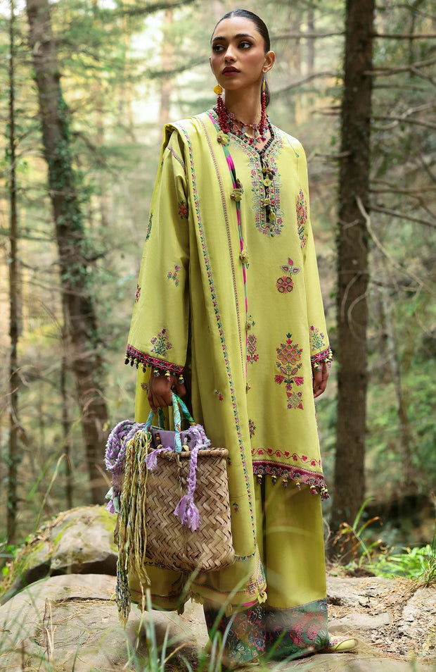Zaha - Neelum Lawn'25 by Zaha Embroidered Suit Unstitched 3 piece - Summer Collection - aubranz.com