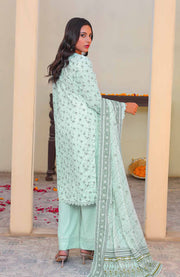 Abtextiles - Meerub Ikat Vol 2 Wrinkle Free Collection'25 By Ab Textile Embroidered Lawn Suit Unstitched 3 Piece - Summer Collection - aubranz.com