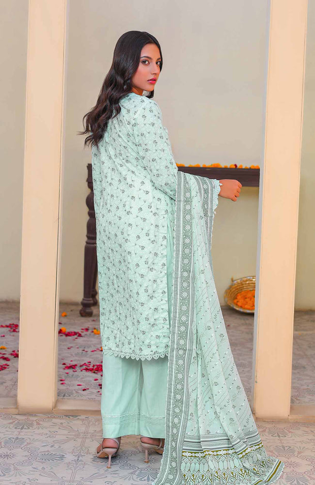 Abtextiles - Meerub Ikat Vol 2 Wrinkle Free Collection'25 By Ab Textile Embroidered Lawn Suit Unstitched 3 Piece - Summer Collection - aubranz.com