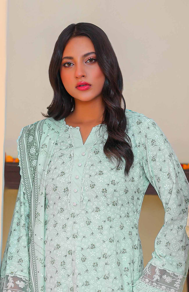 Abtextiles - Meerub Ikat Vol 2 Wrinkle Free Collection'25 By Ab Textile Embroidered Lawn Suit Unstitched 3 Piece - Summer Collection - aubranz.com