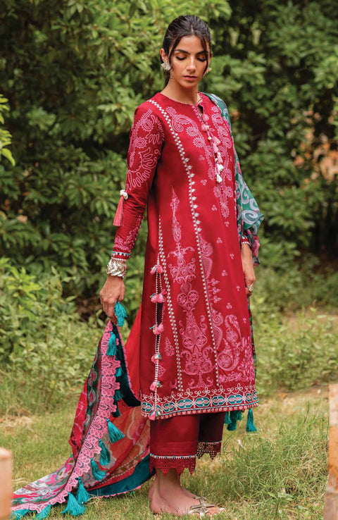 Sadaffawadkhan - Siraa Lawn'24 Vol-II By Sadaf Fawad Khan Lawn Suit Unstitched 3 Piece summer Collection - aubranz.com