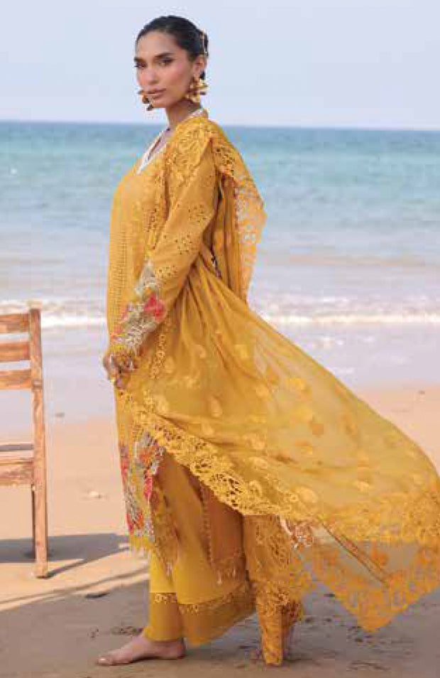 Imrozia - Hania Luxury Lawn'25 By Imrozia Embroidered Suit Unstitched 3 Piece - Summer Collection - aubranz.com