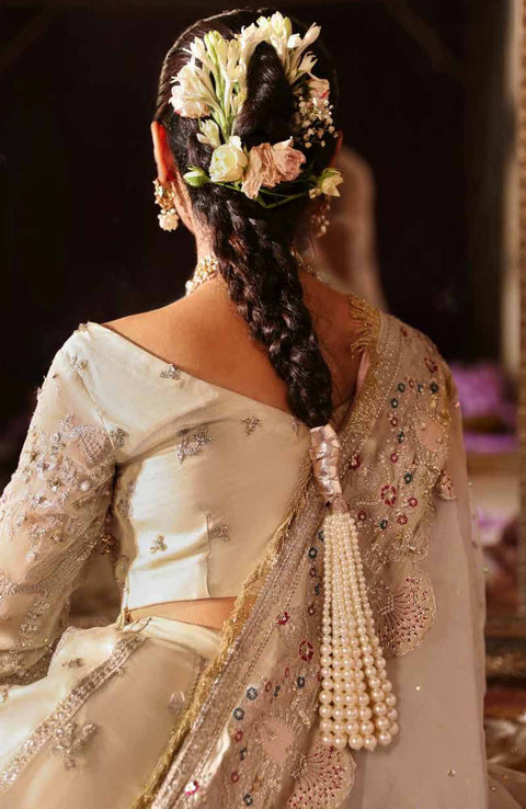 Nureh - Jhoomro By Nureh Embroidered Organza Suit Unstitched 3 Piece - aubranz.com