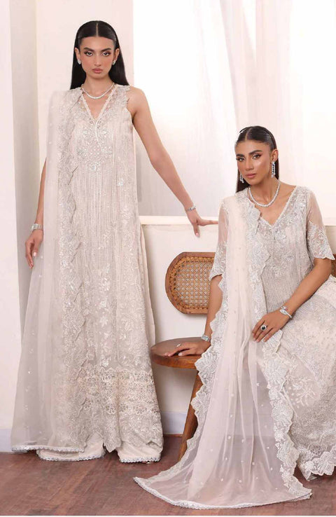 Sadiaasad - De Luxe'24 Noor By Saadia asad Embroidered Chiffon Suit Unstitched 3 Piece - aubranz.com