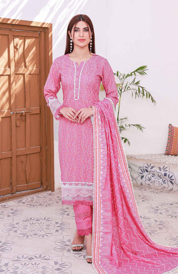 Abtextiles - Meerub Ikat Wrinkle Free Collection'25 By Ab Textiles Embroidered Lawn Suit Unstitched 3 Piece - Summer Collection - aubranz.com