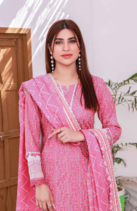 Abtextiles - Meerub Ikat Wrinkle Free Collection'25 By Ab Textiles Embroidered Lawn Suit Unstitched 3 Piece - Summer Collection - aubranz.com