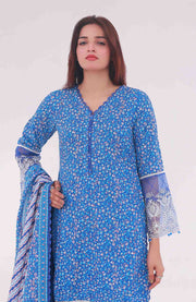 Abtextiles - Meerub Ikat Vol 2 Wrinkle Free Collection'25 By Ab Textile Embroidered Lawn Suit Unstitched 3 Piece - Summer Collection - aubranz.com