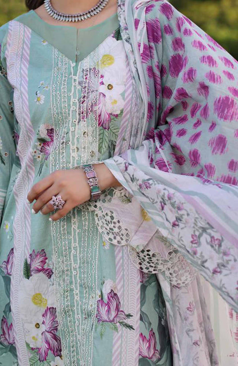 Elaf - Elaf Print Chikankari'24 By Elaf Embroidered Suit Unstitched 3 Piece Summer Collection - aubranz.com