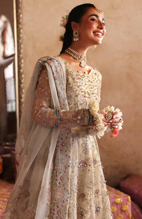 Nureh - Jhoomro By Nureh Embroidered Organza Suit Unstitched 3 Piece - aubranz.com