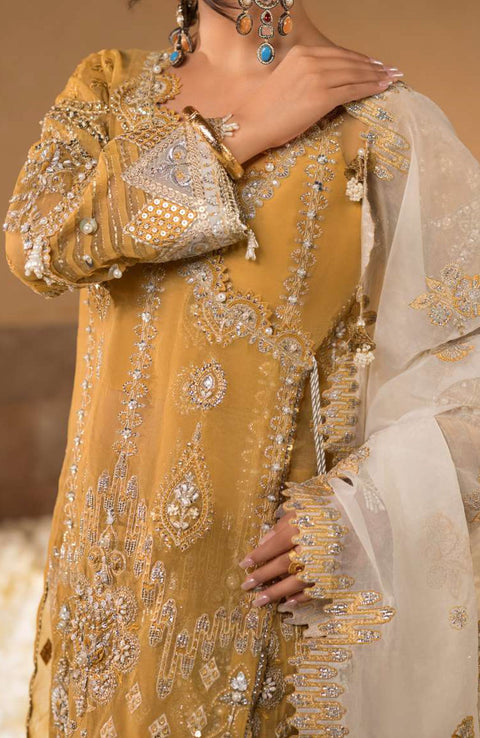 Elaf - Celebrations by Elaf Embroidered Organza Suit Unstitched 4 Piece - Formal Collection - aubranz.com
