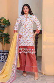 Abtextiles - Meerub Ikat Vol 2 Wrinkle Free Collection'25 By Ab Textile Embroidered Lawn Suit Unstitched 3 Piece - Summer Collection - aubranz.com