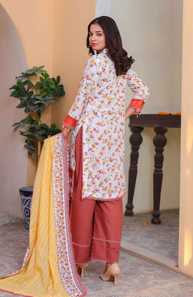 Abtextiles - Meerub Ikat Vol 2 Wrinkle Free Collection'25 By Ab Textile Embroidered Lawn Suit Unstitched 3 Piece - Summer Collection - aubranz.com