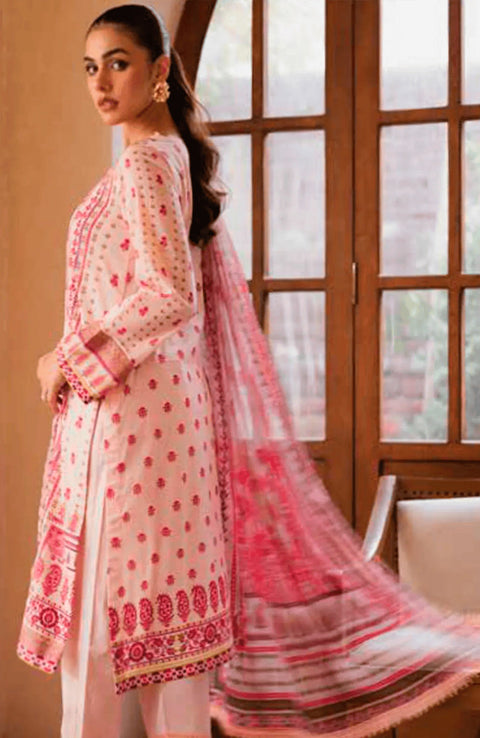 Freesia - Freesia Premium Lawn'25 Embroidered Suits Unstitched 3 Piece - Summer Collection - aubranz.com
