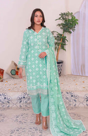 Abtextiles - Meerub Ikat Wrinkle Free Collection'25 By Ab Textiles Embroidered Lawn Suit Unstitched 3 Piece - Summer Collection - aubranz.com