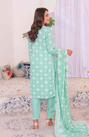 Abtextiles - Meerub Ikat Wrinkle Free Collection'25 By Ab Textiles Embroidered Lawn Suit Unstitched 3 Piece - Summer Collection - aubranz.com