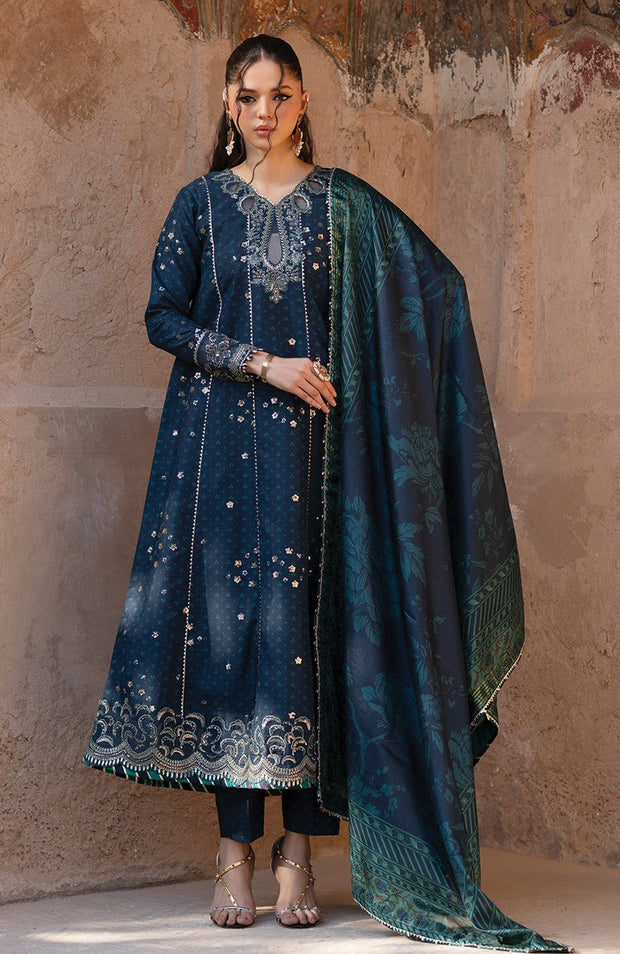 Xenia - Rumi Luxe'25 By Xenia Embroidered Chiffon Suit Unstitched 3 piece - Formal Collection - aubranz.com