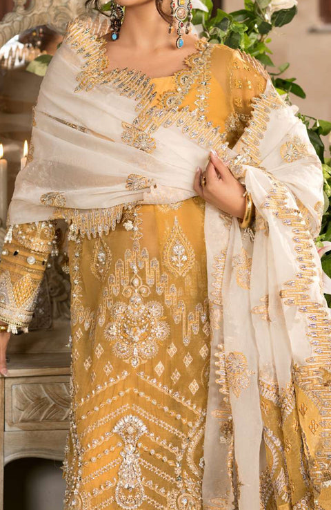 Elaf - Celebrations by Elaf Embroidered Organza Suit Unstitched 4 Piece - Formal Collection - aubranz.com