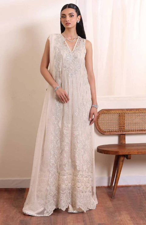 Sadiaasad - De Luxe'24 Noor By Saadia asad Embroidered Chiffon Suit Unstitched 3 Piece - aubranz.com