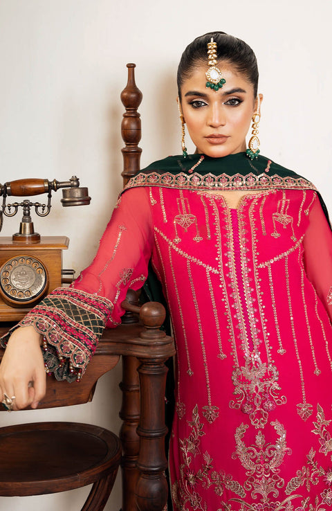 Imrozia - Sitarah'24 by Imrozia Embroidered Chiffon Suit Unstitched 3 Piece - Formal Collection - aubranz.com