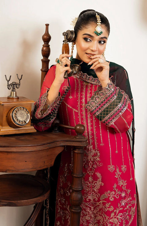Imrozia - Sitarah'24 by Imrozia Embroidered Chiffon Suit Unstitched 3 Piece - Formal Collection - aubranz.com
