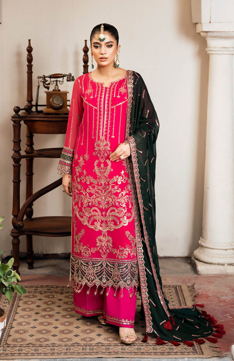 Imrozia - Sitarah'24 by Imrozia Embroidered Chiffon Suit Unstitched 3 Piece - Formal Collection - aubranz.com