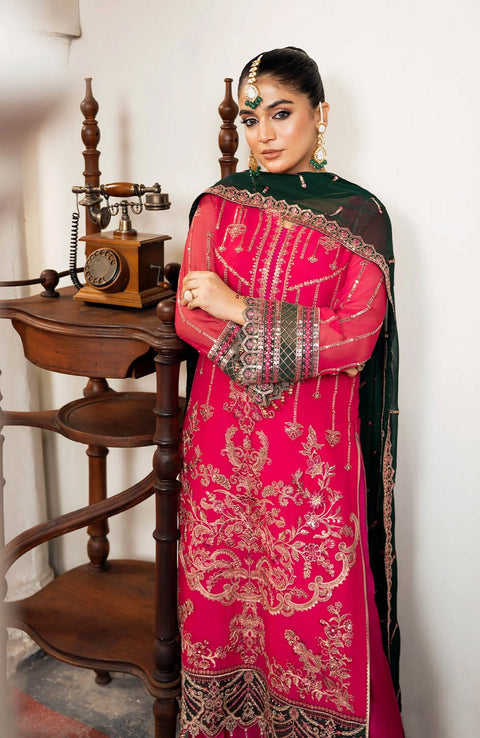 Imrozia - Sitarah'24 by Imrozia Embroidered Chiffon Suit Unstitched 3 Piece - Formal Collection - aubranz.com