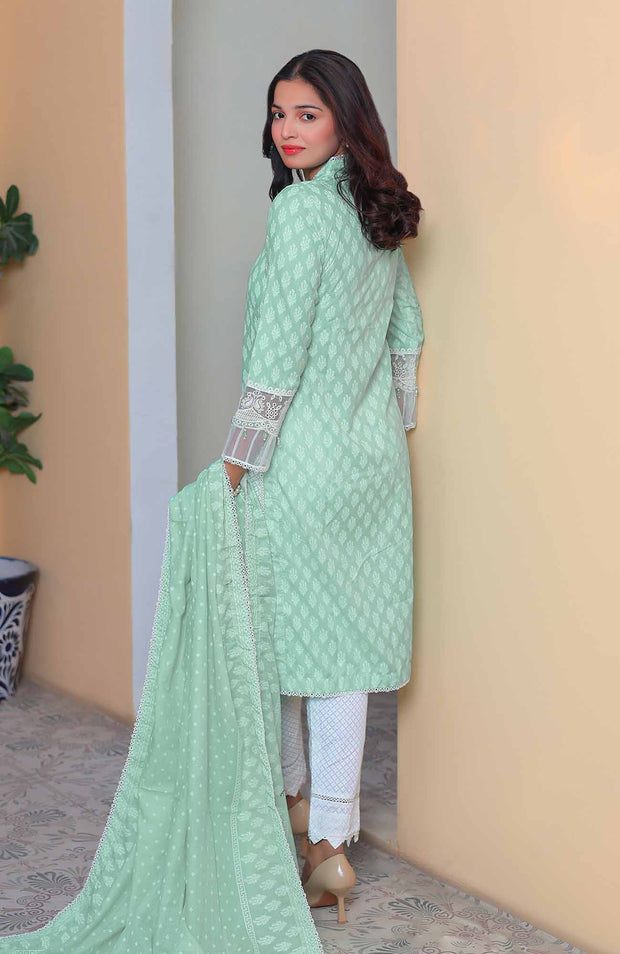 Abtextiles - Meerub Ikat Vol 2 Wrinkle Free Collection'25 By Ab Textile Embroidered Lawn Suit Unstitched 3 Piece - Summer Collection - aubranz.com