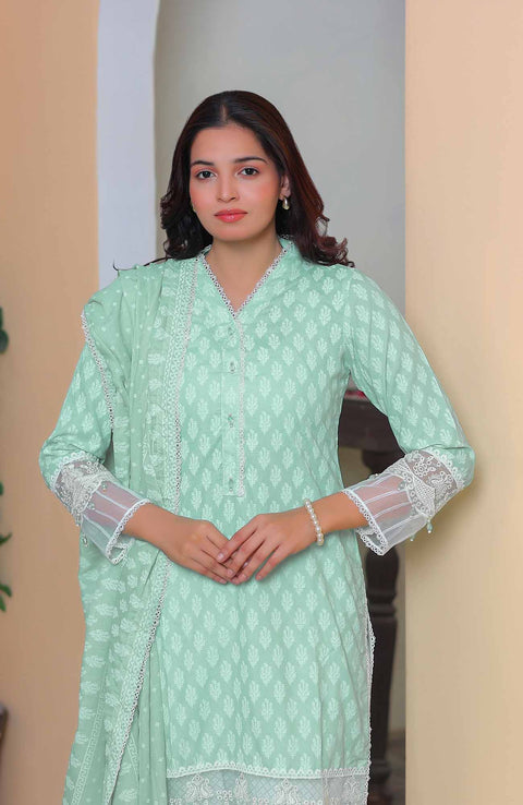 Abtextiles - Meerub Ikat Vol 2 Wrinkle Free Collection'25 By Ab Textile Embroidered Lawn Suit Unstitched 3 Piece - Summer Collection - aubranz.com