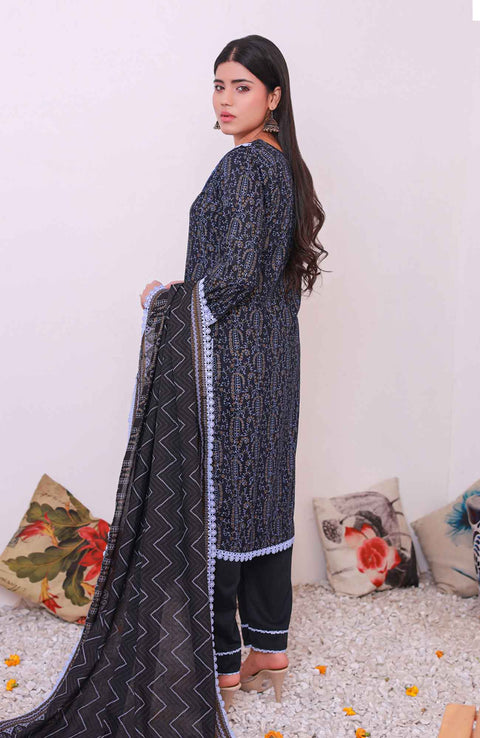 Abtextiles - Meerub Ikat Wrinkle Free Collection'25 By Ab Textiles Embroidered Lawn Suit Unstitched 3 Piece - Summer Collection - aubranz.com