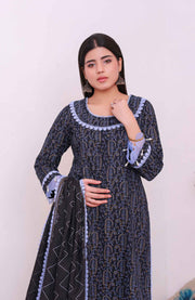 Abtextiles - Meerub Ikat Wrinkle Free Collection'25 By Ab Textiles Embroidered Lawn Suit Unstitched 3 Piece - Summer Collection - aubranz.com