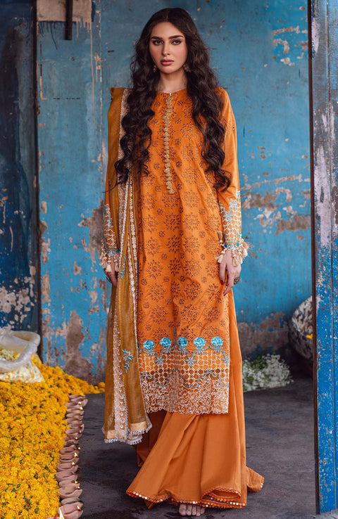 Sahane - Sahakari By Sahane Embroidered Lawn Suit Unstitched 3 Piece SHNSK24L02 Luxury Lawn - aubranz.com