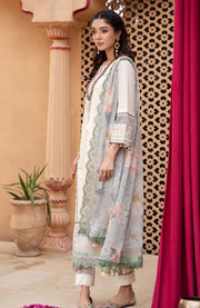 Alzohaib - Sunshine Bloom By Al Zohaib Lawn Suit Unstitched 3 Piece AZSHN24L 04 Summer Collection - aubranz.com