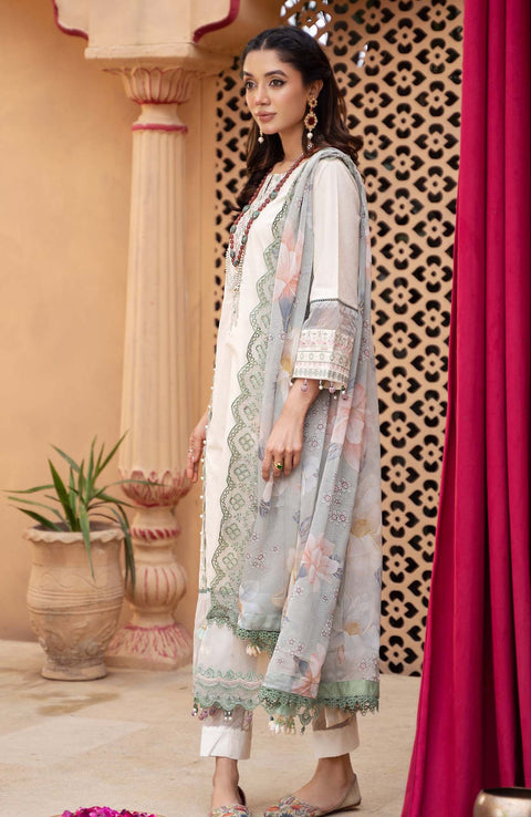 Alzohaib - Sunshine Bloom By Al Zohaib Lawn Suit Unstitched 3 Piece AZSHN24L 04 Summer Collection - aubranz.com