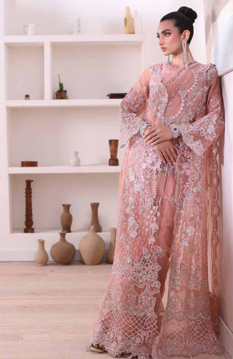 Sadiaasad - De Luxe'24 Noor By Saadia asad Embroidered Chiffon Suit Unstitched 3 Piece - aubranz.com