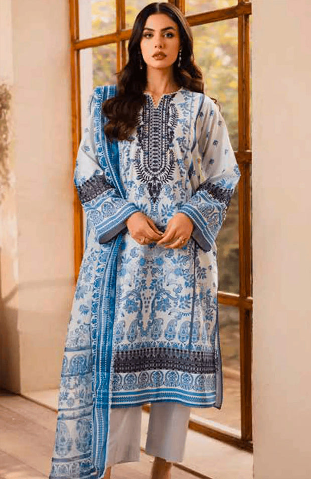 Freesia - Freesia Premium Lawn'25 Embroidered Suits Unstitched 3 Piece - Summer Collection - aubranz.com