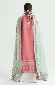 Zara_Shahjahan - Lawn Unstitched'24 By Zara Shahjahan Embroidered Lawn Suit Unstitched 3 Piece LUZS24L 1A - Summer Collection - aubranz.com