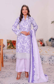 Abtextiles - Meerub Ikat Wrinkle Free Collection'25 By Ab Textiles Embroidered Lawn Suit Unstitched 3 Piece - Summer Collection - aubranz.com