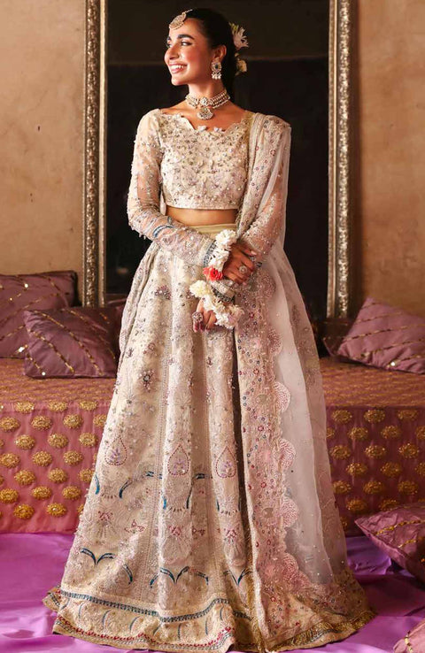 Nureh - Jhoomro By Nureh Embroidered Organza Suit Unstitched 3 Piece - aubranz.com