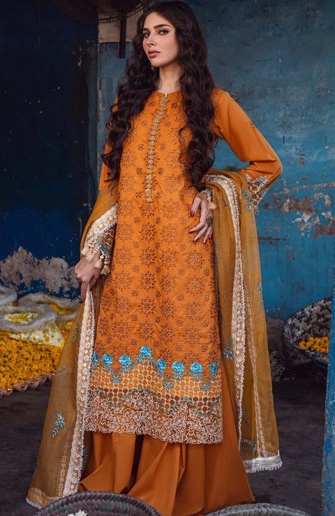 Sahane - Sahakari By Sahane Embroidered Lawn Suit Unstitched 3 Piece SHNSK24L02 Luxury Lawn - aubranz.com