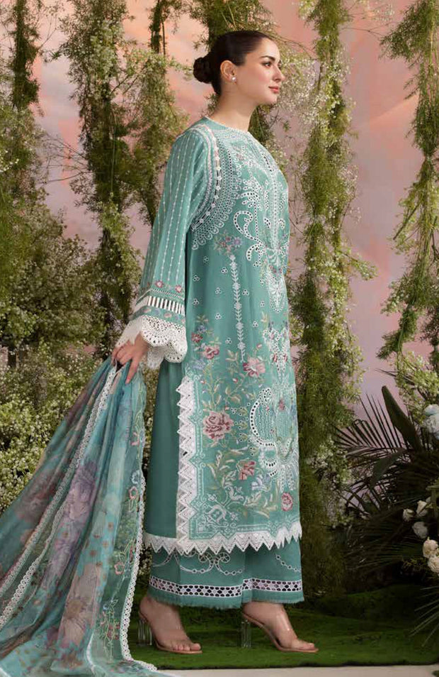 Sobia_Nazir - Sobia Nazir Luxury Lawn'25 Embroidered Suits Unstitched 3 Piece - Summer Collection - aubranz.com