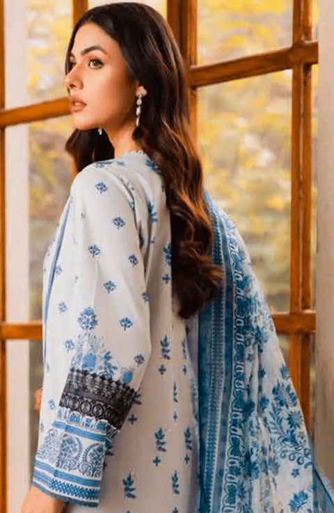 Freesia - Freesia Premium Lawn'25 Embroidered Suits Unstitched 3 Piece - Summer Collection - aubranz.com