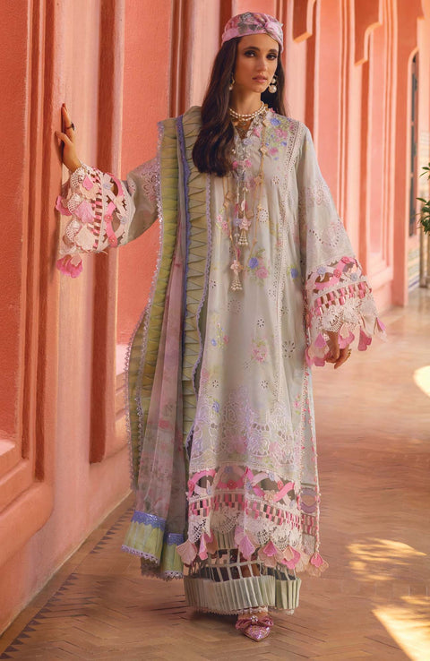 Annus Abrar - Neroli Luxury By Annus Abrar Lawn Suit'24 Unstitched 3 Piece Suit Summer Collection - aubranz.com
