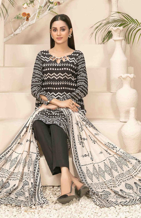 Tawakkalfabrics - Tiyani Digital Printed Slub Lawn'24 By Tawakkal Unstitched 3 Piece Summer Collection - aubranz.com