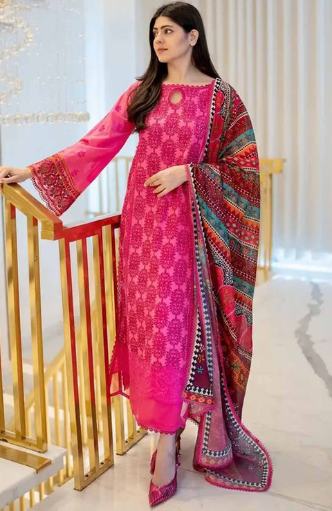 Zainabchottani - Luxury Chikankari Collection'24 By Zainab Chottani Unstitched 3 Piece Summer Collection - aubranz.com